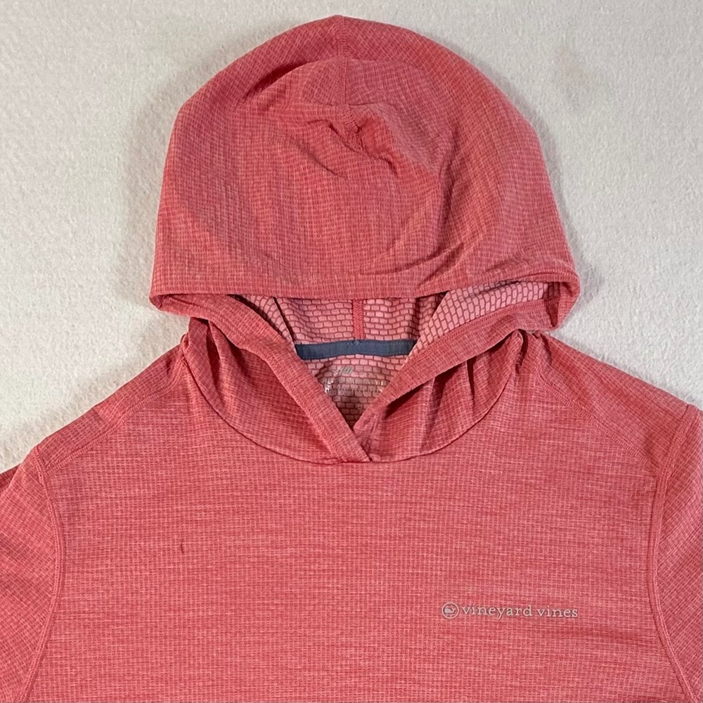 Vineyard Vines Sankaty Hoodie Mens Large On-The-Go Performance Red Heather